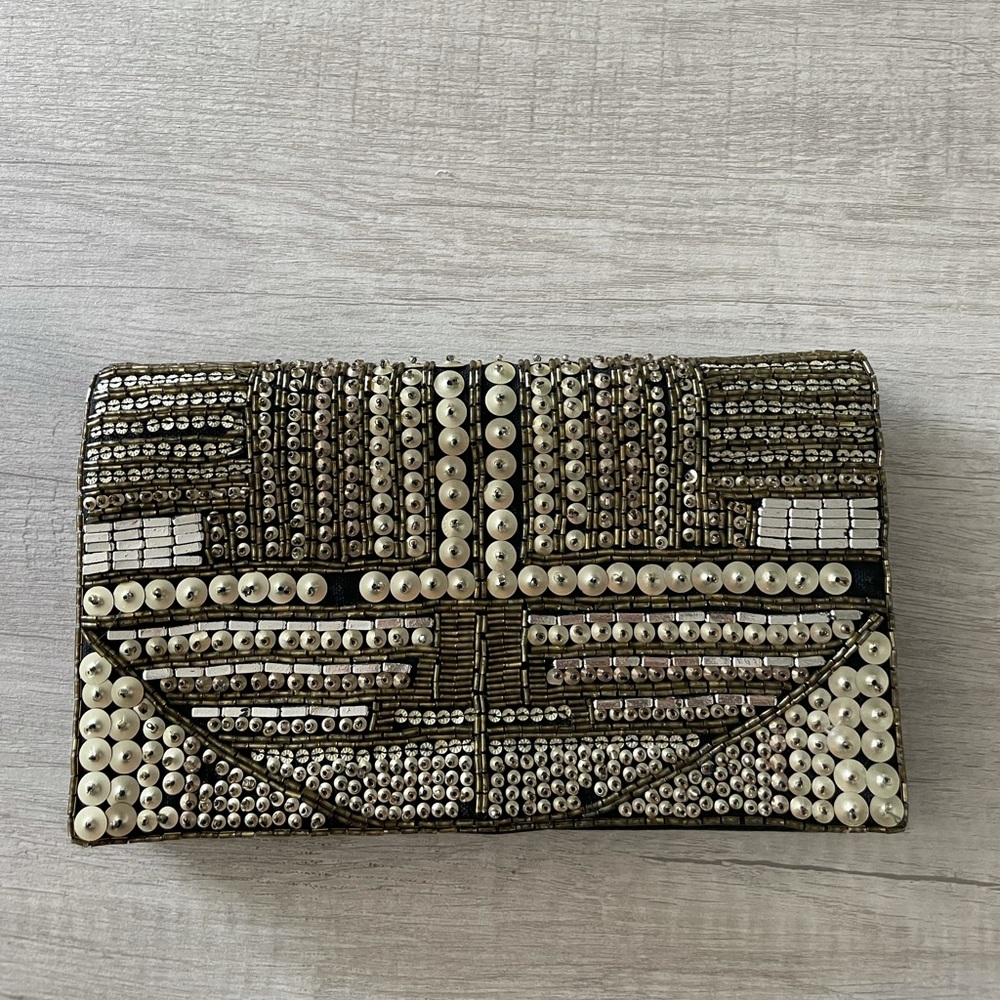 BCBGeneration sequin clutch purse